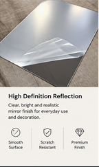 Combo of Oval Shape & Square Shape Mirror (Pack of 2)
