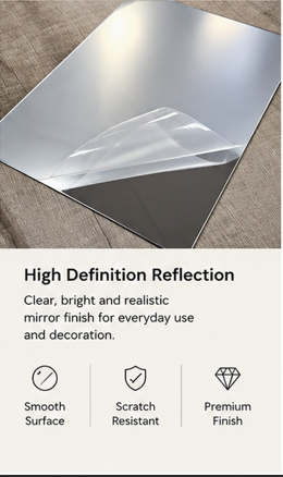 Combo of Oval Shape & Square Shape Mirror (Pack of 2)